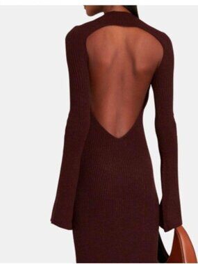 line by k backless dress Elva - Off White Plunge Neck Panel Dress main image 0